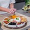 Charcuterie Cheese Board and Platter Set - Made from Acacia Wood - US Patented 13 inch Cheese Cutting Board and Knife for Entertaining and Serving - 4 Knives and 4 Bowls